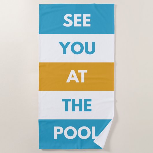 Serviette De Plage À La Piscine (Devant)