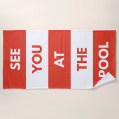 Serviette De Plage À La Piscine (Devant)