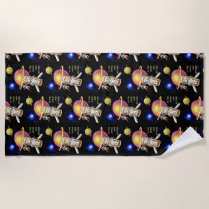 Serviette De Plage À l'espace et au-delà
