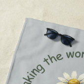 Serviette de plage à marguerite année de naissance (En situation)