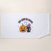 Serviette De Plage À mignonner pour parler Halloween (Devant)