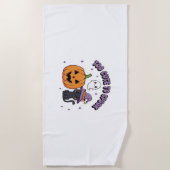 Serviette De Plage À mignonner pour parler Halloween (Devant)