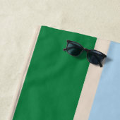 Serviette de plage à monogramme et rayure de cours (En situation)