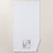 Serviette de plage à monogramme intemporel | Crête (Devant)