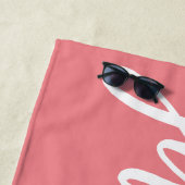 Serviette de plage à monogramme pour week-end entr (En situation)