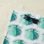 Serviette de plage à motif de feuille de palmier v (En situation)