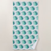 Serviette de plage à motif de feuille de palmier v (Devant)