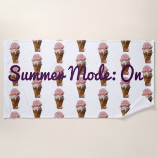 Serviette de plage à motif de glace en mode été
