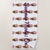 Serviette de plage à motif de glace en mode été (Devant)