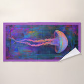 Serviette de plage à motif de méduse (Serviette de bain)