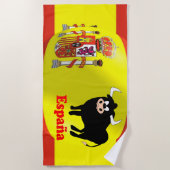 Serviette de plage à motif drapeau espagnol (Devant)