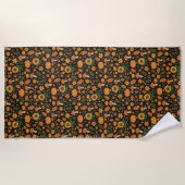 Serviette de plage à motif rustique de l'automne d (Devant)