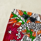 Serviette de plage à motifs de fleurs (En situation)