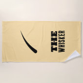 Serviette de plage à moustache plate noire (Devant)
