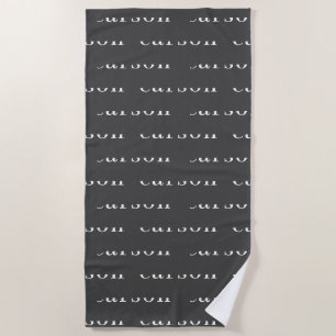 Serviette de plage à nom répétitif personnalisé gr