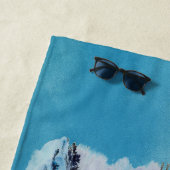 Serviette de plage à papier peint à la main (En situation)