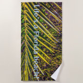 Serviette de plage à rayures audacieuses de Palm B (Devant)