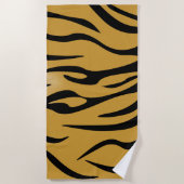 Serviette de plage à rayures de tigre (Devant)