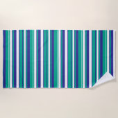 Serviette de plage à rayures diagonales Ocean Bree (Devant)