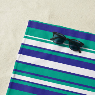 Serviette de plage à rayures diagonales Ocean Bree