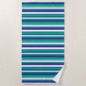 Serviette de plage à rayures diagonales Ocean Bree (Devant)