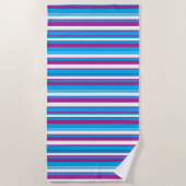 Serviette de plage à rayures diagonales Ocean Bree (Devant)