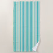 Serviette de plage à rayures Pastel (Devant)