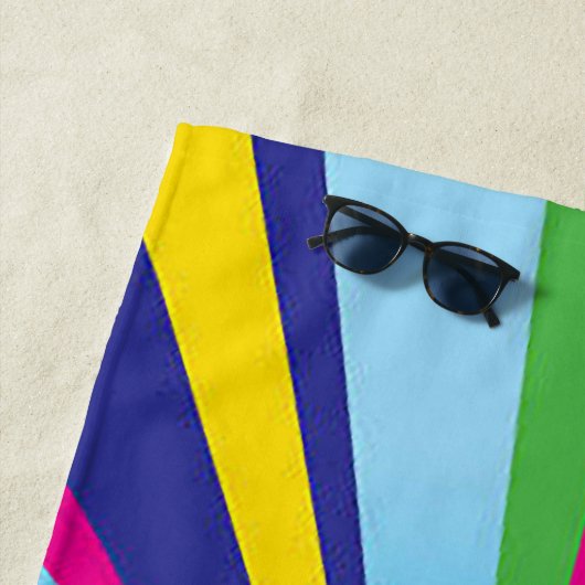Serviette de plage à roue chromatique tournante (En situation)