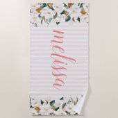 serviette de plage à script personnalisé de style  (Devant)