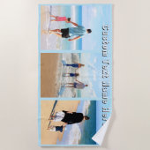 Serviette de plage à texte personnalisé avec colla (Devant)
