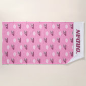 Serviette De Plage Abby Doodley Cloud Pattern (Devant)