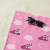 Serviette De Plage Abby Doodley Cloud Pattern (En situation)
