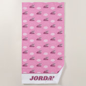 Serviette De Plage Abby Doodley Cloud Pattern (Devant)