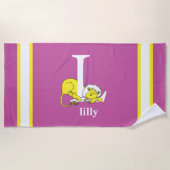 Serviette De Plage ABC du Dr Seuss : Lettre L - Blanc | Ajouter Votre (Devant)