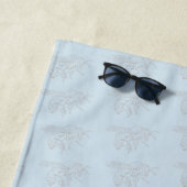 Serviette De Plage Abee Awesome Silver Bee Personnalisé Monogramme (En situation)