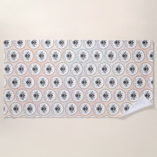 Serviette De Plage Abeille à miel (Devant)