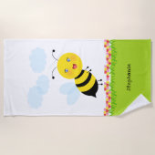 Serviette De Plage Abeille dans Tulip Garden (Devant)