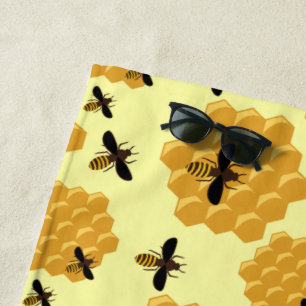 Serviette De Plage Abeille de miel Abeilles de miel Insecte Abeille j