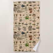 Serviette De Plage Abeille Insecte Bug Wasp Nature Peinture des abeil (Devant)