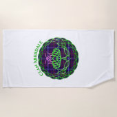 Serviette De Plage Aberdale Scottish Tartan Celtic Thistle (Devant)