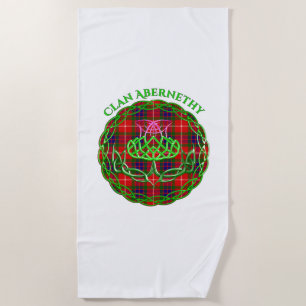 Serviette De Plage Abernethy Scottish Tartan Celtic Thistle