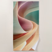 Serviette De Plage Abstract Drapery with Pastel Gradient Flow (Devant)