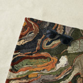 Serviette De Plage Abstract Earth Tone Swirl Pattern (En situation)