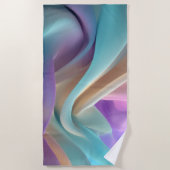 Serviette De Plage Abstract Fabric Texture in Pastel Tones (Devant)