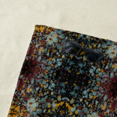 Serviette De Plage Abstract Graffiti Splatter Painting Art On Black (En situation)