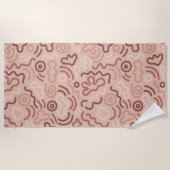 Serviette De Plage Abstract Party Doodle Pattern (Devant)