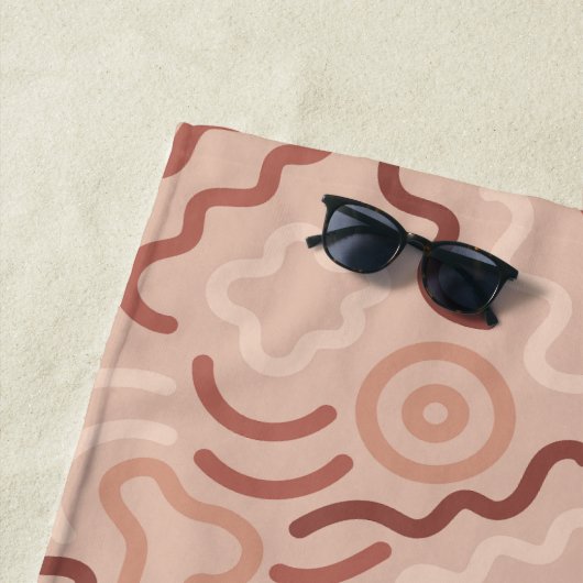 Serviette De Plage Abstract Party Doodle Pattern (En situation)