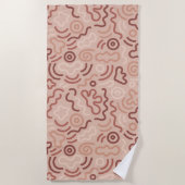Serviette De Plage Abstract Party Doodle Pattern (Devant)