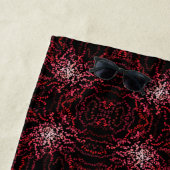 Serviette De Plage Abstract Splatter Dots Of Pinks And Reds Pattern (En situation)