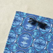 Serviette De Plage Abstract Symphony in Blue 2 (En situation)